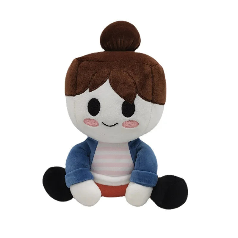 2023 New Blox Buddies Plush Toys Cartoon Girl Black with Hat Yellow Decorative Doll Home Room Gifts for Kids