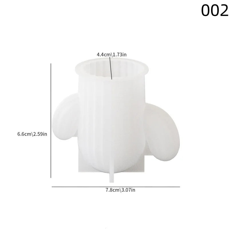 DIY Cactus Candlestick Silicone Mold Aromatherapy Gypsum Potted Plant Ornaments Candle Resin Epoxy Mold Home Decoration Storage