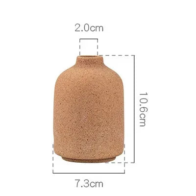 Mini Ceramic Vase Aromatherapy Bottle Ornament Creative Dry Flower Matte Glazed Decoration Hydroponic Small Vase Home Decoration