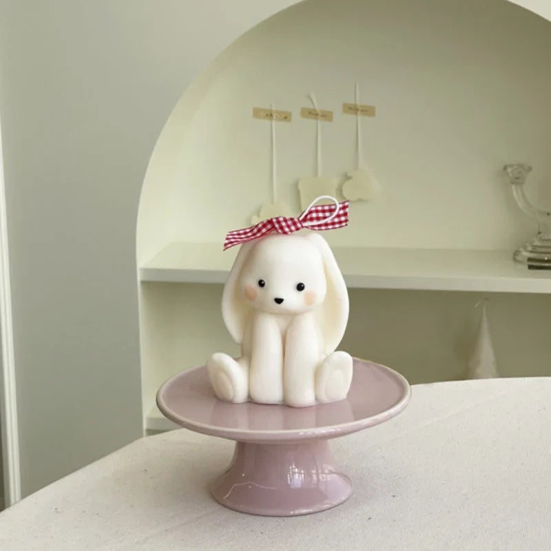 Sitting Rabbit Silicone Candle Mold 3D Cute Rabbit Animal Plaster Resin Soap Candle Making Supplies Home Decor Wedding Gifts