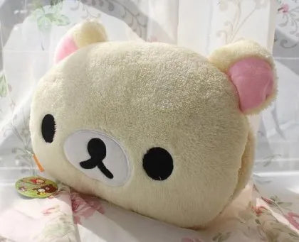 Kawaii Rilakkuma Plush Pillow Toy Kiiroitori Chick Couple Teddy Bear Rilakkuma Stuffed Doll Rilakkuma Cushion Hand Warmer Gift