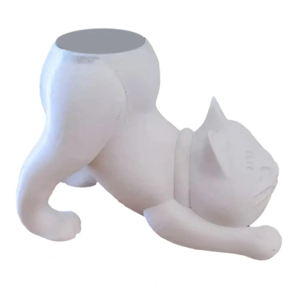 Flower Pot Adorable Cat Bulldog Resin Planters for Succulents Unique Home Office Decor Garden Gift Idea for Plant Lovers