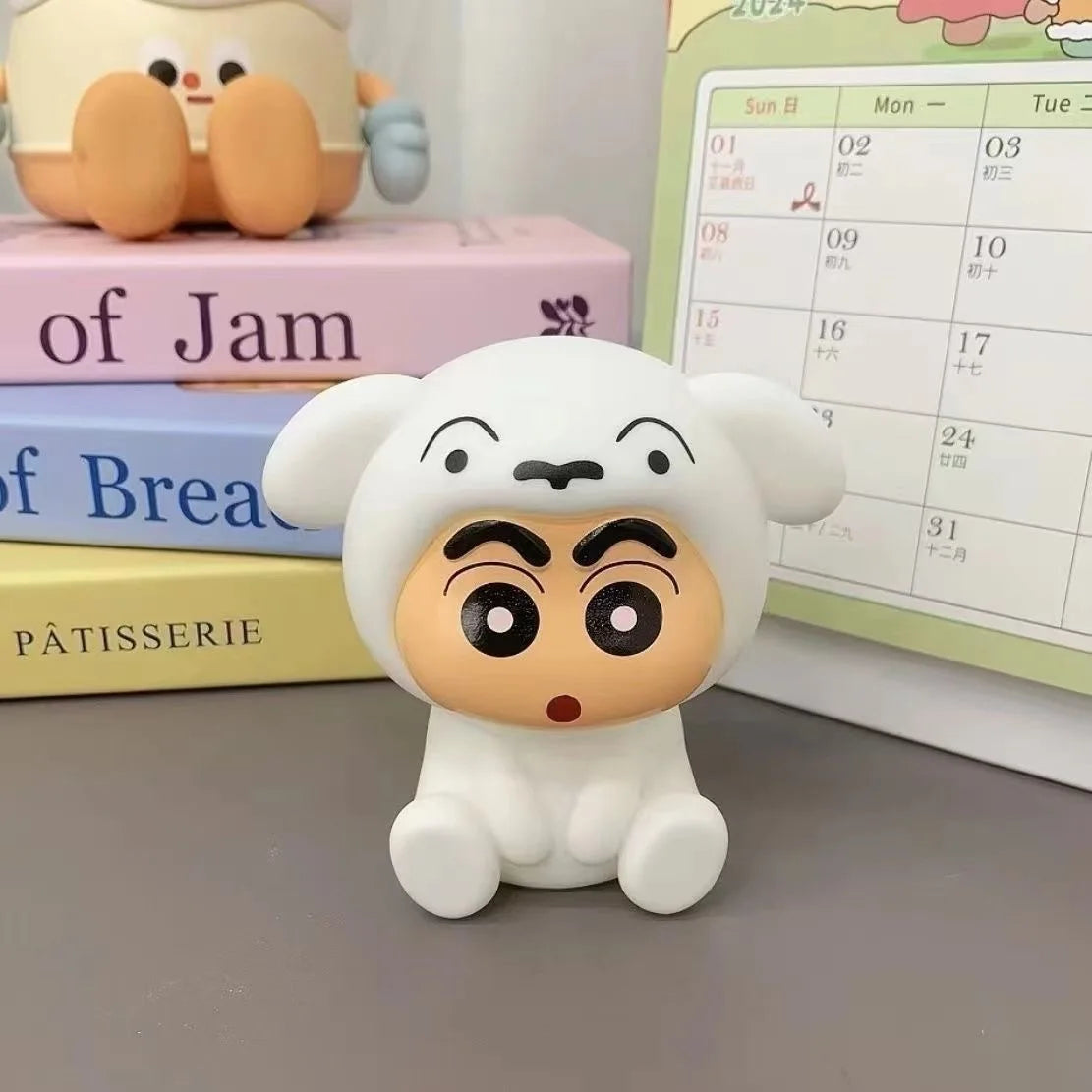 Crayon Shinchan Silicone Night Light 3 Level Dimmable Touch Control Soft Glow Lamp for Kids Room Nursery Decor Desktop Bedside