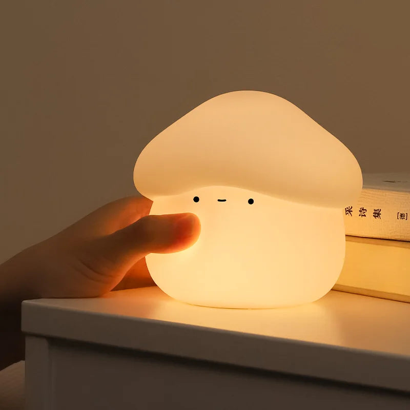 Night Lamp for Kids Mushroom Silicone Night Light Dimmable Timer USB Charging Light Room Decor Children Bedroom Dropshipping
