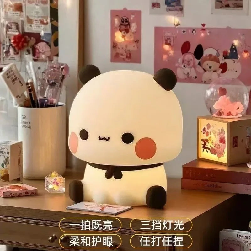 Crayon Shinchan Silicone Night Light 3 Level Dimmable Touch Control Soft Glow Lamp for Kids Room Nursery Decor Desktop Bedside