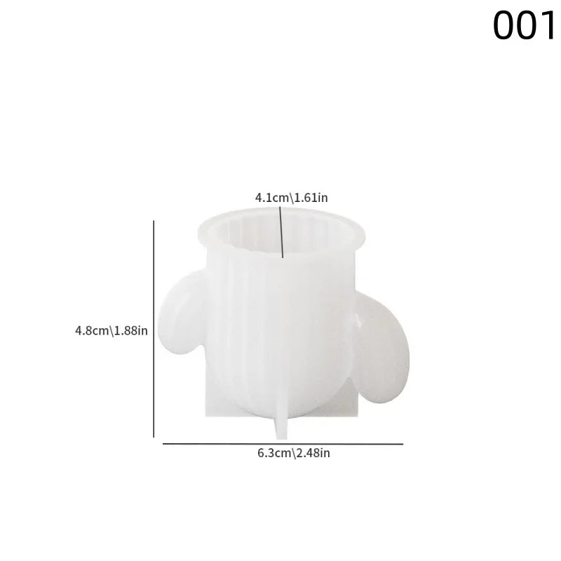DIY Cactus Candlestick Silicone Mold Aromatherapy Gypsum Potted Plant Ornaments Candle Resin Epoxy Mold Home Decoration Storage