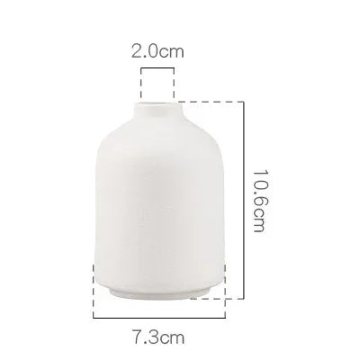Mini Ceramic Vase Aromatherapy Bottle Ornament Creative Dry Flower Matte Glazed Decoration Hydroponic Small Vase Home Decoration