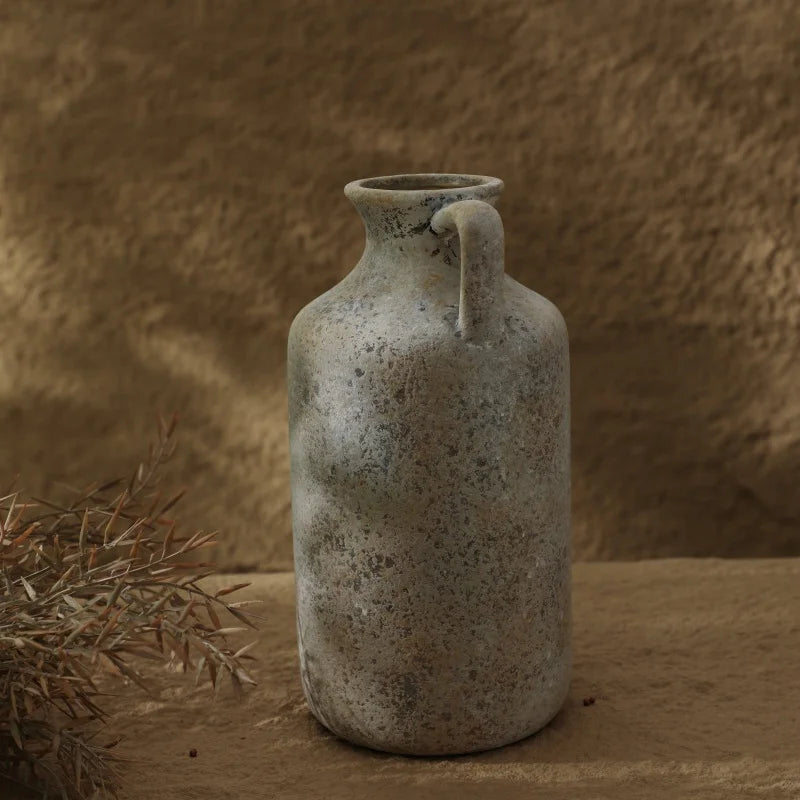 Room decoration Ceramic Vase Vintage Handmade Flower Arrangement Vases Accessories For Home Decor 25.8CM High