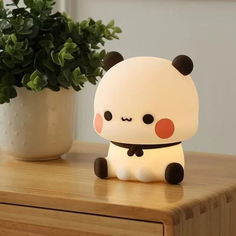 Panda LED Bubu And Dudu Night Light Cute Night Light Lamp Bedroom Timing Lamp Decoration Bedroom Living Room Decorative