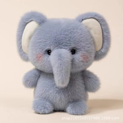 New Kawaii Soft Animal Series Plush Doll Pillow Elephant Pig Dog Sheep Mouse Monkey Cute Plush Toy Gift for Boys and Girls