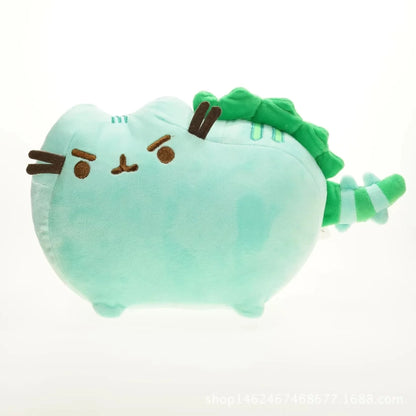 Kawaii Chocolate Cookie Fat Cat Plushies Soft Stuffed Animal Pillow Accompany Sleep Toy Home Decoration Toys Kids Birthday Gifts
