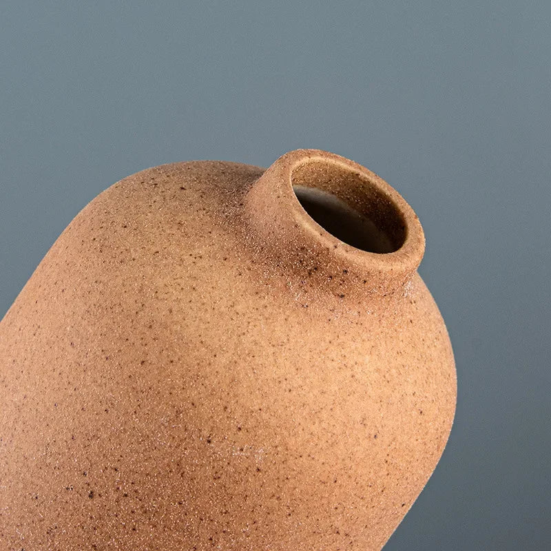 Mini Ceramic Vase Aromatherapy Bottle Ornament Creative Dry Flower Matte Glazed Decoration Hydroponic Small Vase Home Decoration