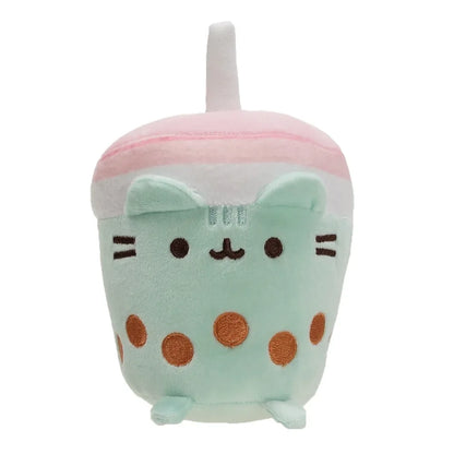 Kawaii Chocolate Cookie Fat Cat Plushies Soft Stuffed Animal Pillow Accompany Sleep Toy Home Decoration Toys Kids Birthday Gifts