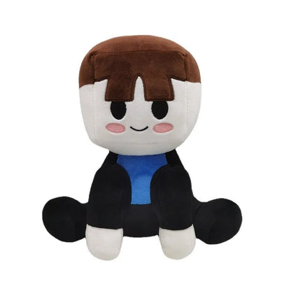 2023 New Blox Buddies Plush Toys Cartoon Girl Black with Hat Yellow Decorative Doll Home Room Gifts for Kids
