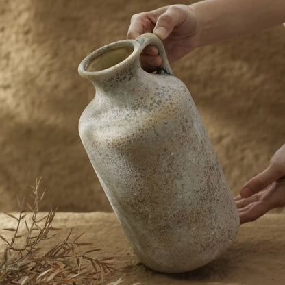 Room decoration Ceramic Vase Vintage Handmade Flower Arrangement Vases Accessories For Home Decor 25.8CM High