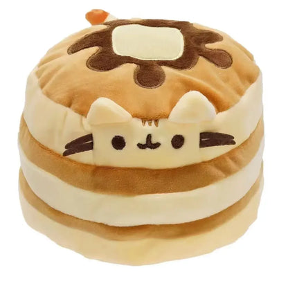 Kawaii Chocolate Cookie Fat Cat Plushies Soft Stuffed Animal Pillow Accompany Sleep Toy Home Decoration Toys Kids Birthday Gifts