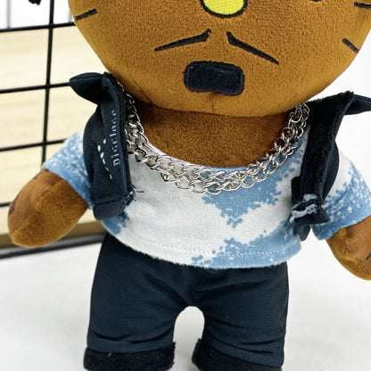 Hello Kitty Juice Wrld Plush Doll Stuffed Toys Cute Boys Girls Christmas Gifts Kitten Plush Toy Wearing Vest Funny Cat Xmas Gift