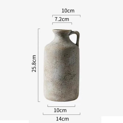 Room decoration Ceramic Vase Vintage Handmade Flower Arrangement Vases Accessories For Home Decor 25.8CM High