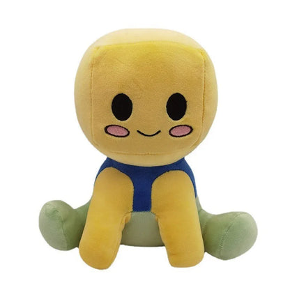 2023 New Blox Buddies Plush Toys Cartoon Girl Black with Hat Yellow Decorative Doll Home Room Gifts for Kids