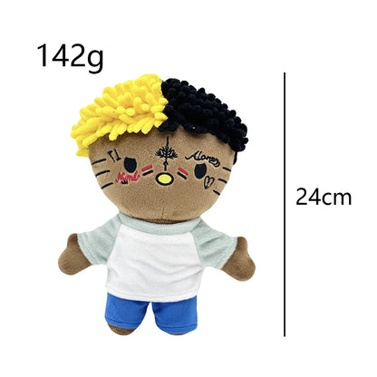 Hello Kitty Juice Wrld Plush Doll Stuffed Toys Cute Boys Girls Christmas Gifts Kitten Plush Toy Wearing Vest Funny Cat Xmas Gift