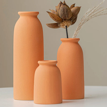 Ceramic Vase,Small Vases for Decor,Set 3 Modern Boho Vases for Flower Pampas,Fit for Living Room Shelf Decor